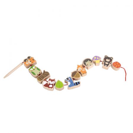 Korále dřevěné navlékací les