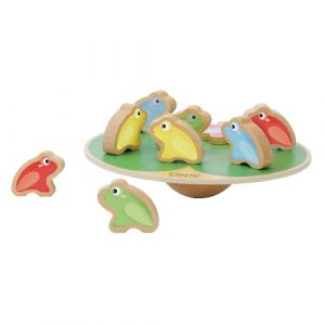 Hra dřevěná balanční leknín s žábami