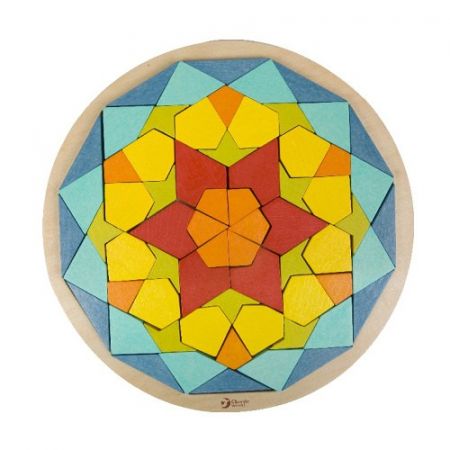 Mozaika mandala dřevěná 68 ks
