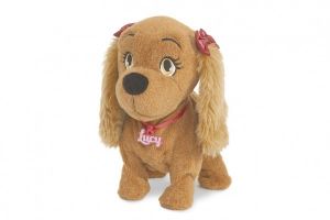 Lucy interaktivní pes plast 27cm zpívající tančící reagující na povel na bat. se zvukem v