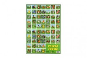 Pexeso Farma papírové kreslené společenská hra 32 obrázkových dvojic 24,5x34,5cm