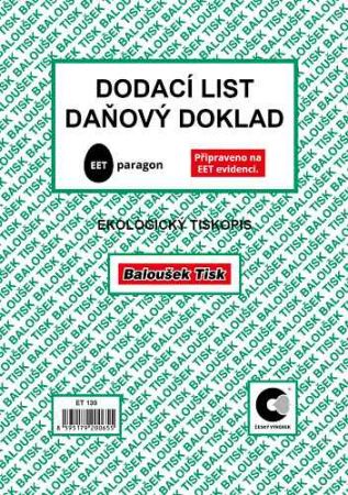 Dodací list - daňový doklad A5 / ET130 / Baloušek tisk