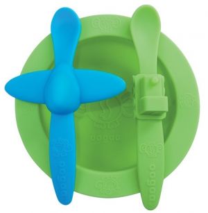 Sada nádobí Oogaa zelená s modrou