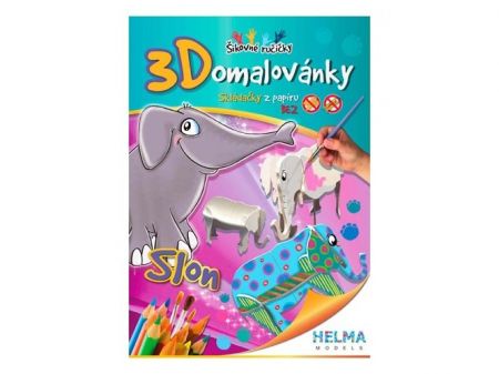 Omalovánka 3D slon, A4