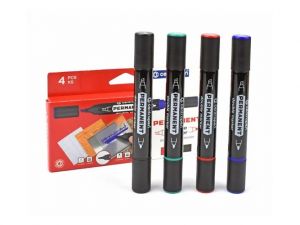 Popisovače Centropen Double 1666 sada 4 ks