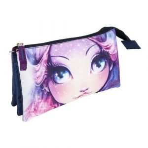 Penál na zip Nebulous fialový