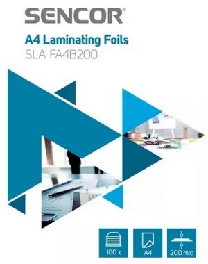 Laminovací fólie SLA FA4B200 Fólie A4 200mic 100ks SENCOR (Laminovací folie)