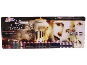 Pastelky v kovové krabičce 45 ks