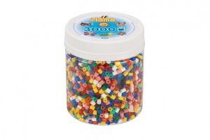 Zažehlovací korálky Hama MIDI 3000ks barevné v dóze 9x10,5cm