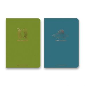 Náčrtník Shkolyaryk Muse Sketch &amp; Note Colours A5, čistý, 64 listů, zelený a modrý