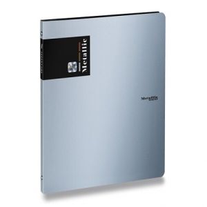 4kroužkový pořadač Metallic A4, 20 mm, stříbrná