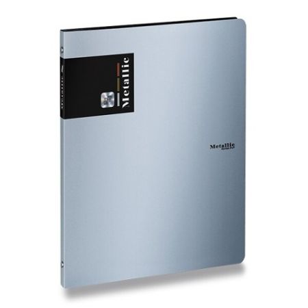 4kroužkový pořadač Metallic A4, 20 mm, stříbrná