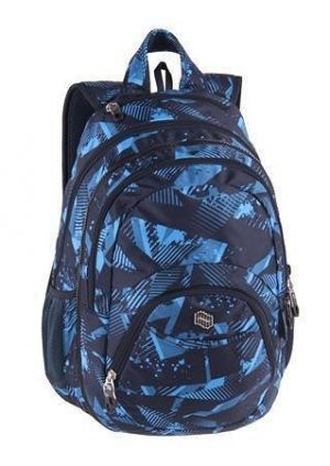 Batoh "Teens Blue Dimension", 2 v 1, s přihrádkou na notebook a hudebním konektorem, PULSE