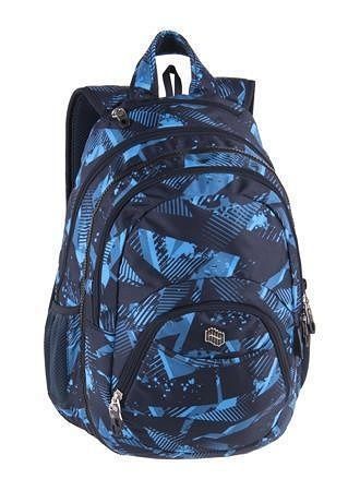 Batoh "Teens Blue Dimension", 2 v 1, s přihrádkou na notebook a hudebním konektorem, PULSE