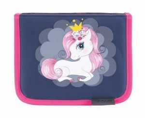 Penál "Little Princess", modro-růžová, 2 klopy, PULSE 122001