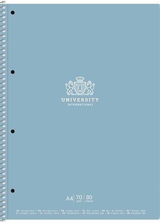 Spirálový sešit "University", čtverečkovaný, mix, A4+, 80 listů, SHKOLYARYK A4-CC-080-6508
