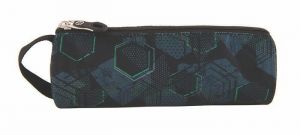 Penál "Cots Hexagon", černo-šedá, kulatý, PULSE 121824