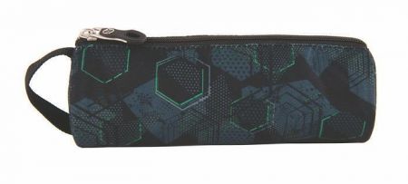 Penál "Cots Hexagon", černo-šedá, kulatý, PULSE 121824
