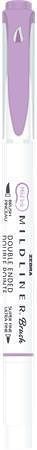 Štětcový fix "Mildliner Cool & Refined", fialová, oboustranný, ZEBRA 79180