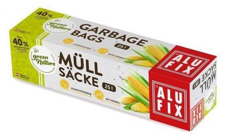 Pytle na odpadky "Green Nature", 25 l, 10 ks, s ouškem, ALUFIX MSGR2510GNUNI