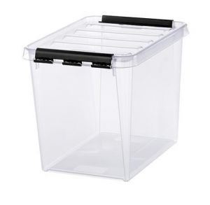 Úložný box "Classic 11", průhledný, plast, 14 l, černé úchytky, SMARTSTORE 3483070