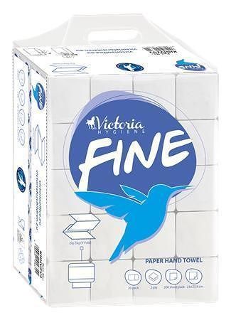 Papírové ručníky Z/V skládané, 2-vrstvé, 200 ks, VICTORIA