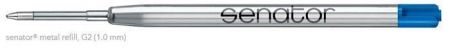 Náplň do kuličkových per "Magic Flow", modrá, 1,0 mm, kovová, SENATOR 8068