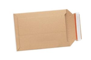 Obálka z vlnité lepenky "e-Green", dva lepící proužky, A2, 414 x 570 mm / 434 x 585 mm