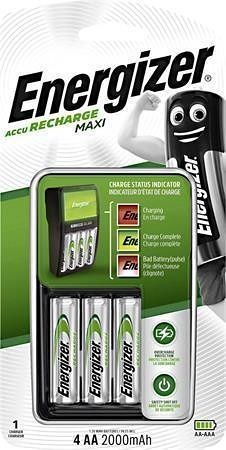 Nabíječka baterií "Maxi", AA tužková/AAA mikro, 4x2000 mAh AA, ENERGIZER 