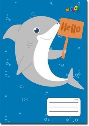 Sešit "Baby shark", A5, čtverečkovaný, 32 listů, COOL by Victoria