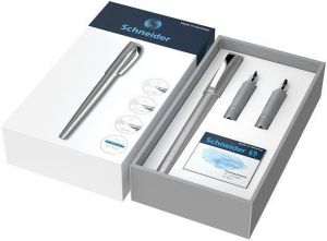 Plnicí pero, dárková sada "Callissima", antracitově šedá, 1,1 mm, dárek: 1,5 a 1,8 mm hrot