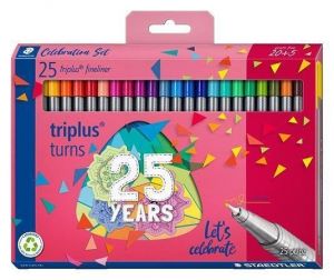 Linery "Triplus334", 25 barev, sada, 0,3 mm, STAEDTLER 334 C25 TA