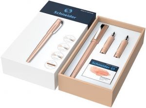 Plnicí pero "Callissina", broskvové, dárková sada, 1,1 mm, dárek: 1,5 a 1,8 mm hrot SCHNEI