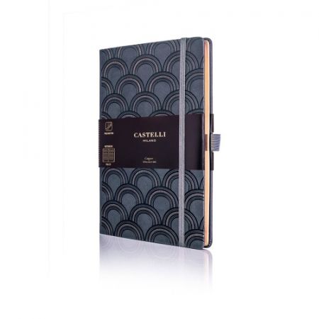 Linkovaný zápisník Castelli Milano Copper&Gold Deco Copper velikost M