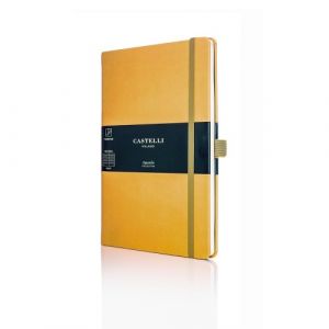 Linkovaný zápisník Castelli Milano Aqua Mustard velikost S