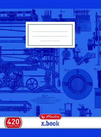 Školní sešit A4/20 listů, 70 g/m2, bezdřevý čistý, 420