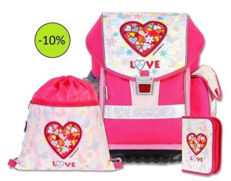 Školní batohový set ERGO TWO Love 3-dílný