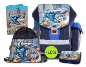 Školní batohový set ERGO TWO Roboman 4-dílný