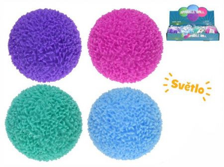 Míček bambule 6cm na baterie se světlem 4barvy