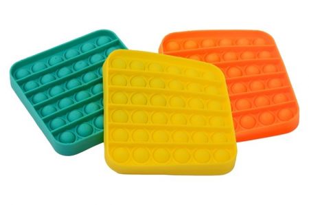 Fidget Snap & Pop čtverec 12,5 cm