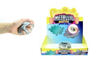 Hmota/modelína 90g inteligentní metalická 8cm v plastové krabičce