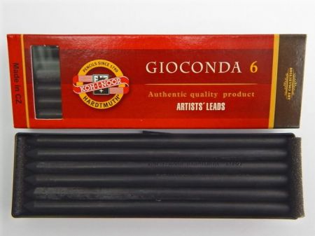 KOH-I-NOOR Tuhy 4345/02 černé grafitové umělecké 5,6 (4345002004PK)