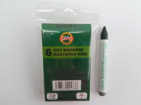 KOH-I-NOOR Křídy 8220/3 zelené mastné - 6 kusů