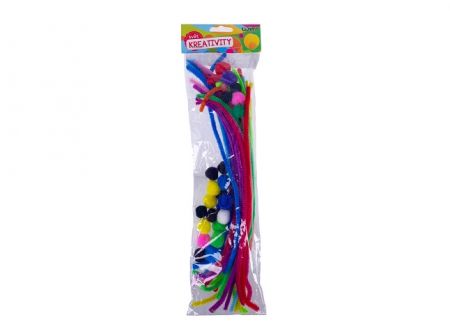 Kreativní set 30ks (žinylky, POM POM)