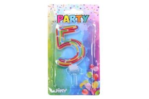 Párty svíčka číslo 5 Čárky