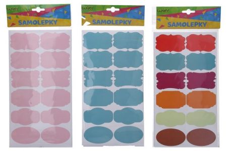 Nálepky 14x25,5 cm barevné