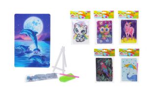Kreativita diamond painting 10x15 cm MIX + stojánek