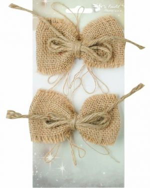 Mašle jutová 10cm , 2ks /2816/