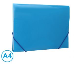 Desky na spisy s gumou A4 12 přihrádek LUMA, modré
