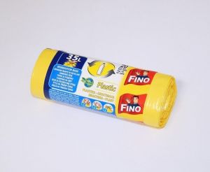 Pytle HD FINO na tříděný odpad /plast/ 35l/20ks ŽLUTÝ